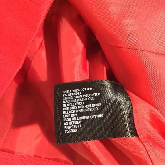 East 5th Petite Jacket Hook Closure Lined Red - Picture 4 of 6